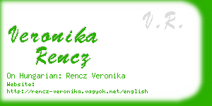 veronika rencz business card